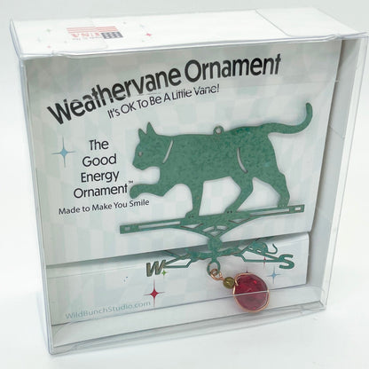 Cat Theme - Miniature Copper Weathervane Ornament - Wild Bunch Studio