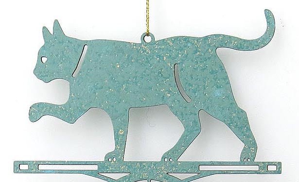 Cat Theme - Miniature Copper Weathervane Ornament - Wild Bunch Studio