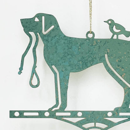 Dog Theme Gift - Miniature Copper Weathervane Ornament - Wild Bunch Studio