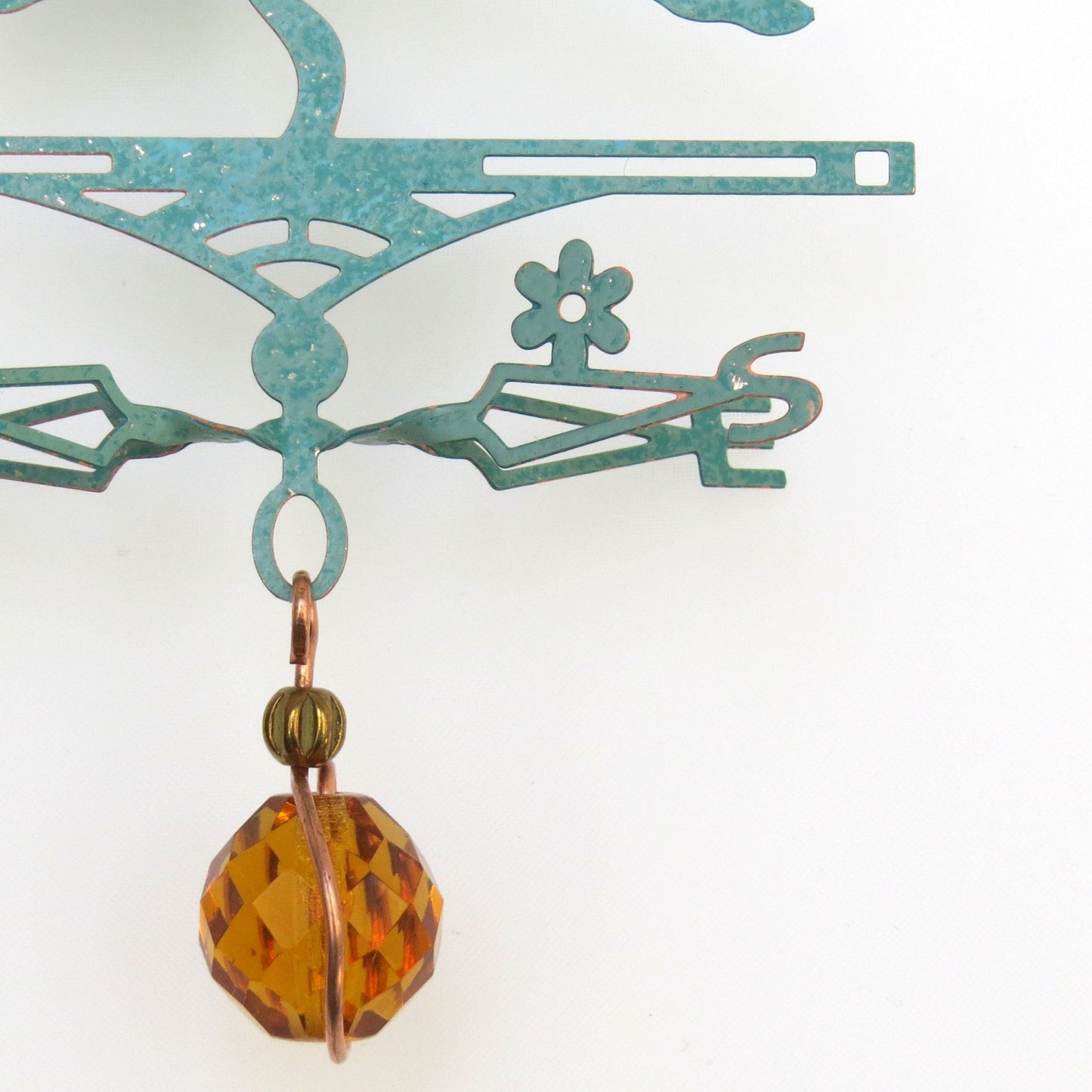 Dragonfly Theme - Miniature Copper Weathervane Ornament - Wild Bunch Studio