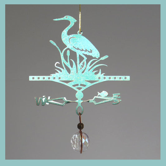 Heron Theme Ornament - Copper Weathervane