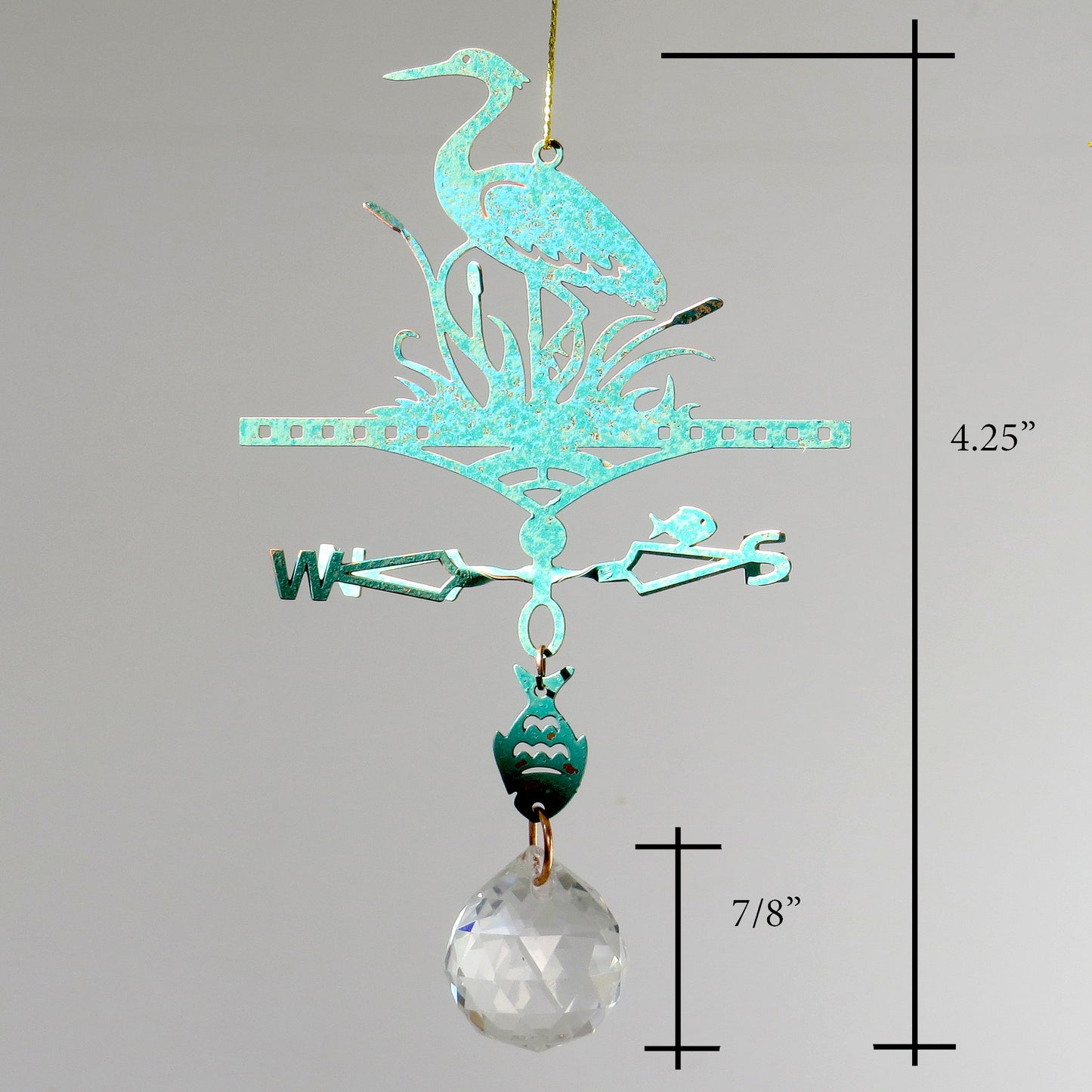 Suncatcher Heron Themed Weathervane