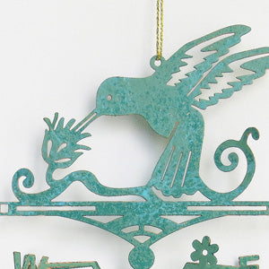 Hummingbird Theme Ornament - Copper Weathervane