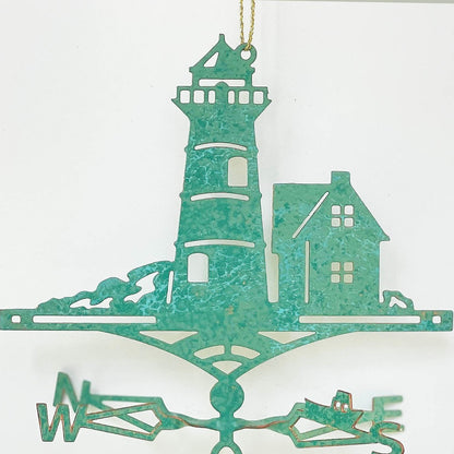 Lighthouse Coastal Theme Gift - Miniature Copper Weathervane - Wild Bunch Studio