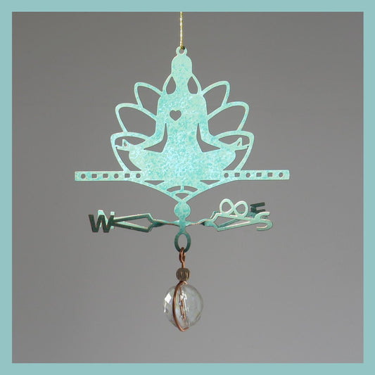 Nameste Yoga Theme - Miniature Copper Weathervane - Wild Bunch Studio