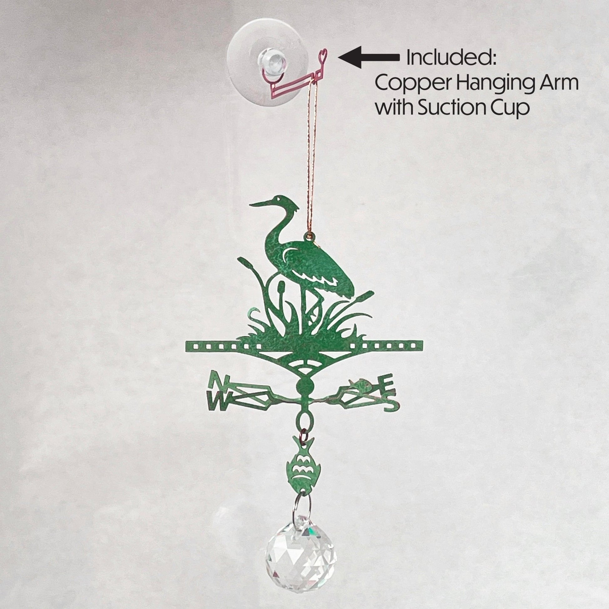 Suncatcher Heron Themed Weathervane - Wild Bunch Studio