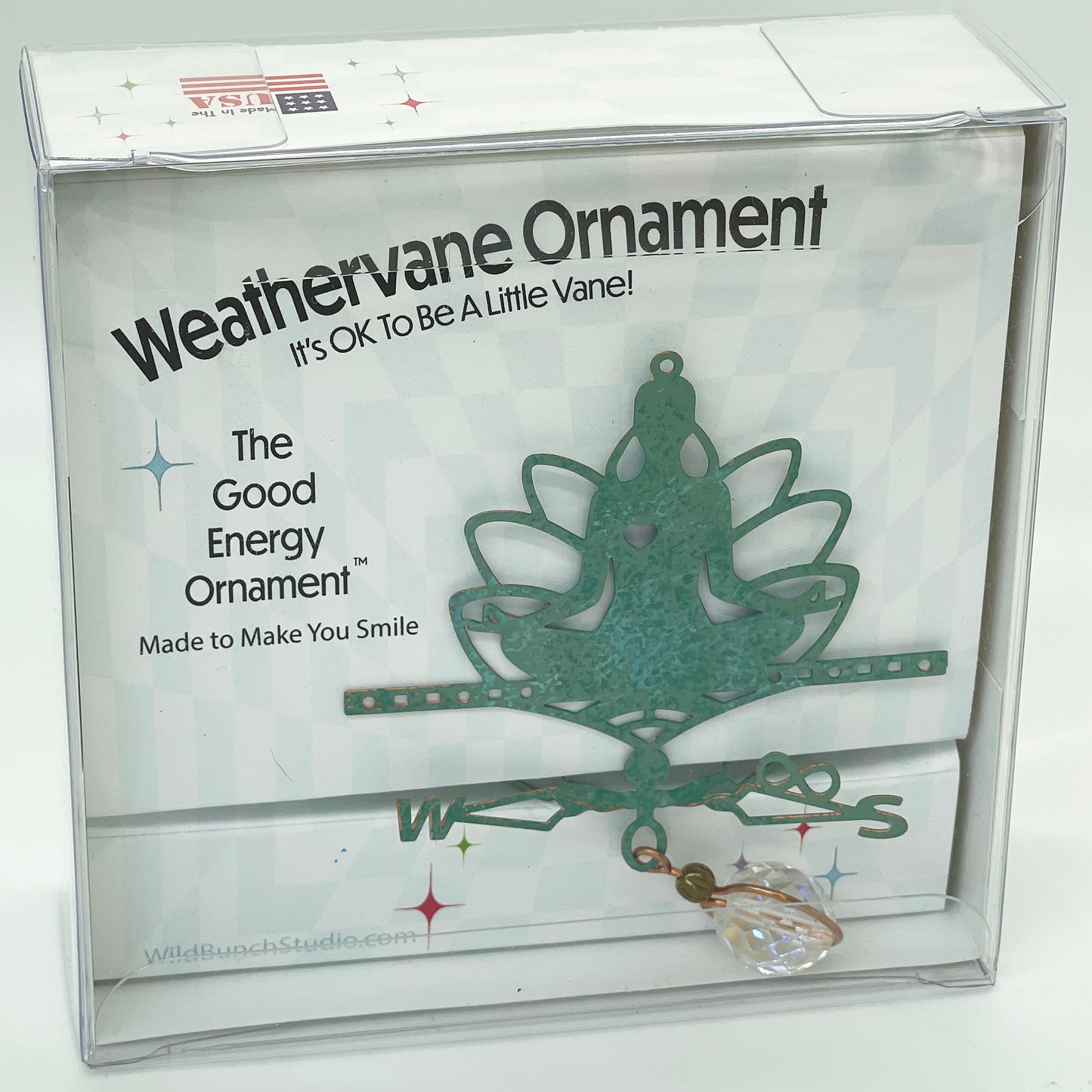 Nameste Yoga Theme Ornament - Copper Weathervane