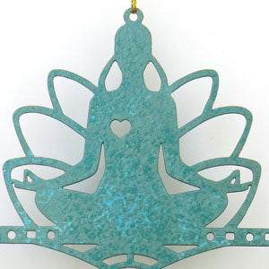 Nameste Yoga Theme Ornament - Copper Weathervane