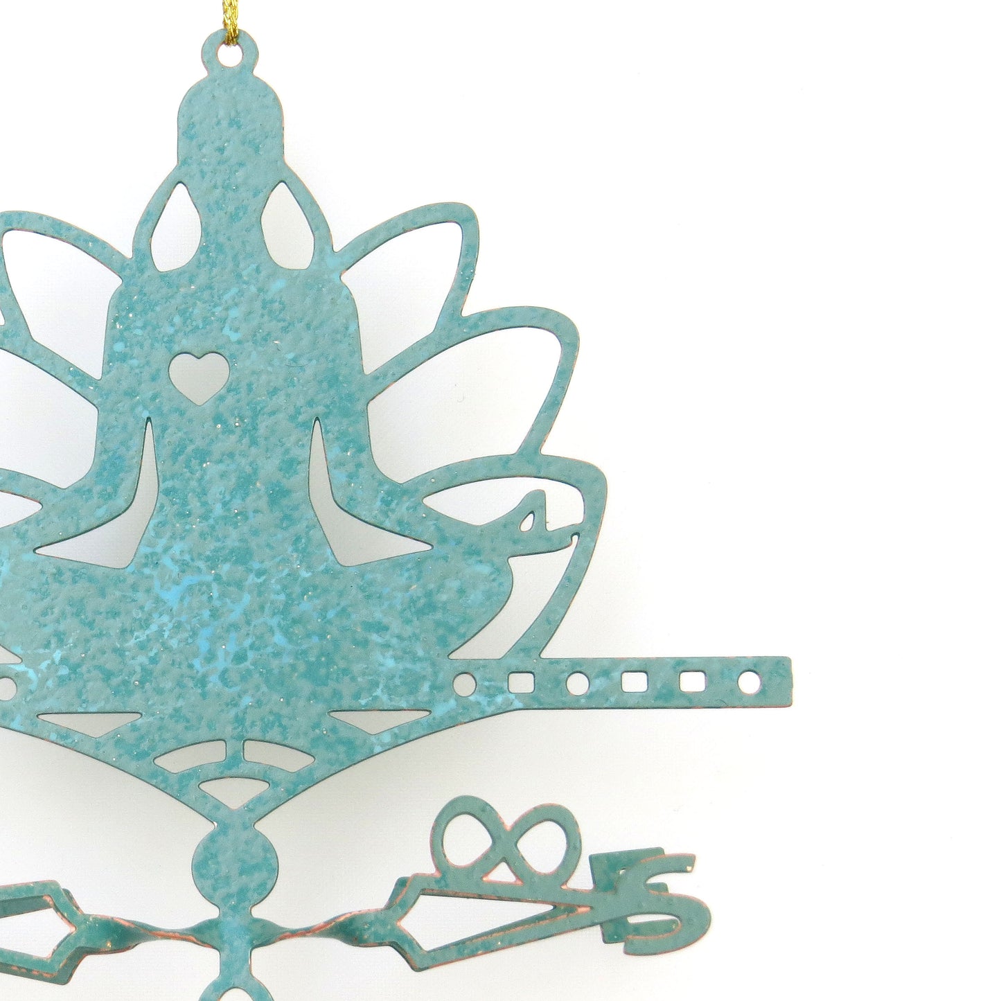 Nameste Yoga Theme Ornament - Copper Weathervane